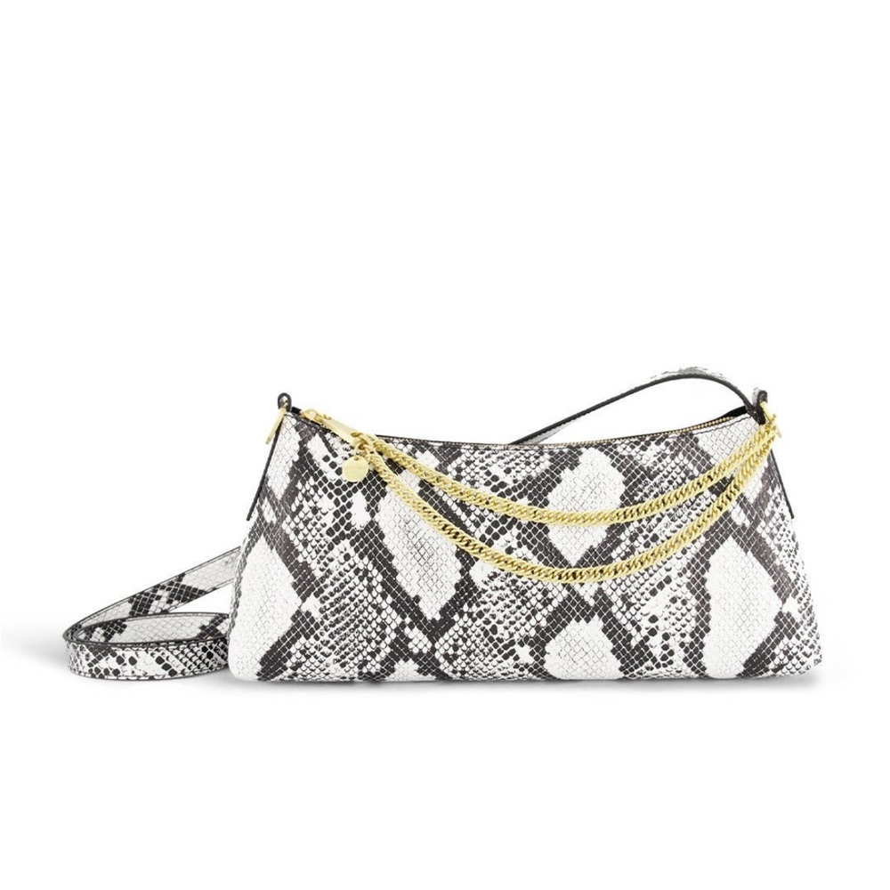 ZAC Zac Posen Snake Zip Top Shoulder Bag